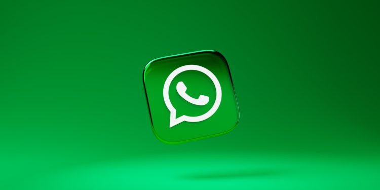 Green background with green square, white speech bubble, phone symbol. WhatsApp logo.