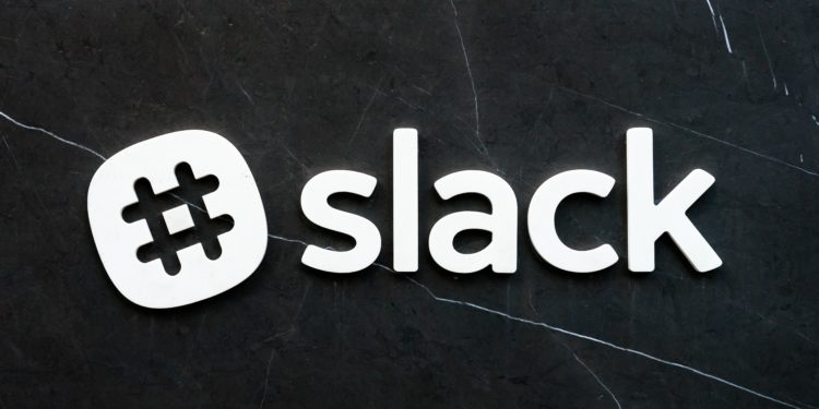 White letters 'Slack'
