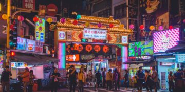 Bright lights, city