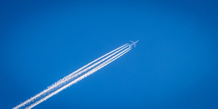 plane in sky