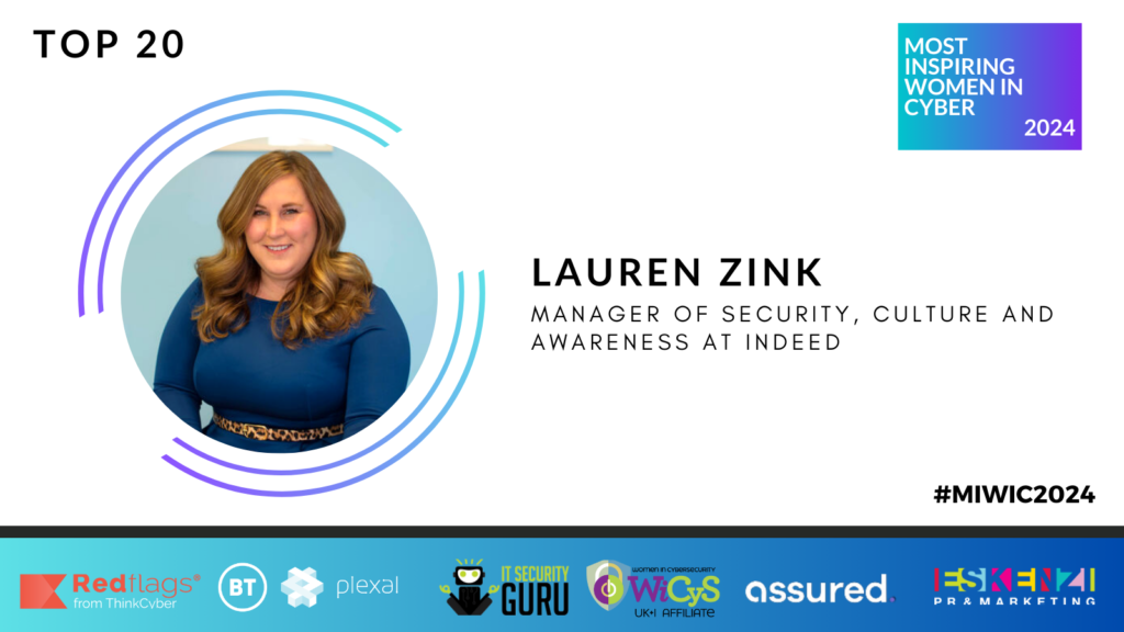 #MIWIC2024: Lauren Zink, Manager of Security, Culture and Awareness at Indeed
