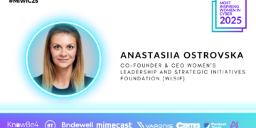 MIWIC25: Anastasiia Ostrovska, co-founder & CEO Women’s Leadership and Strategic Initiatives Foundation (WLSIF)