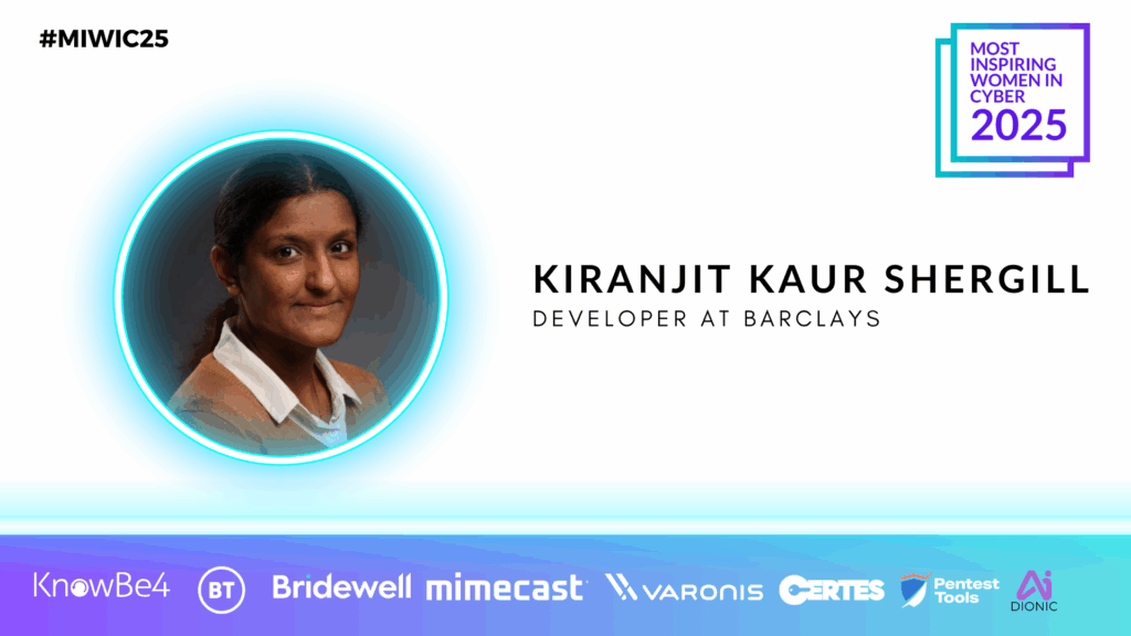 MIWIC25: Kiranjit Kaur Shergill, Developer at Barclays