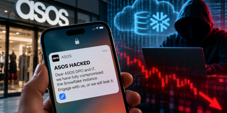 ASOS app turned into ransom note as hackers claim Snowflake breach